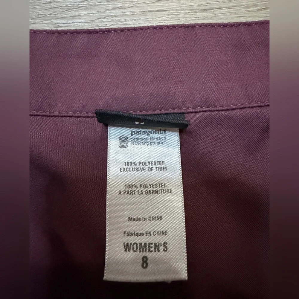 Patagonia Women’s Burgundy Skorts Size 8 - Picture 5 of 8